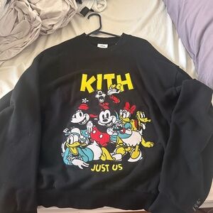 Kith Black Crewneck with Disney Characters
